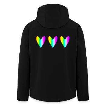 MOM. MOTHER's DAY. HAPPY MOTHER'S DAY. I LOVE YOU - Men’s Recycled Softshell Jacket by Stanley/Stella - black - Back - AI Model Male 185 light (185cm)