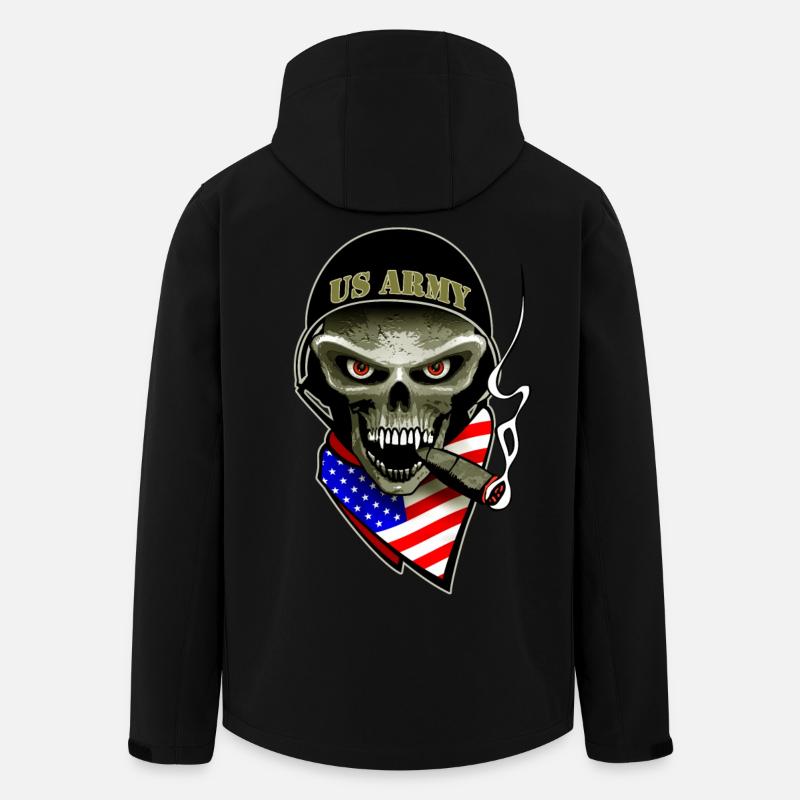 us army skull - Men’s Recycled Softshell Jacket by Stanley/Stella - black