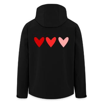 HEILIGER VALENTINSTAG. ICH LIEBE DICH. ICH LIEBE DICH. LIEBE. LIEBE - Recycelte Männer Softshell-Jacke von Stanley/Stella - Schwarz - Hinten - AI Model Male 185 light (185cm)