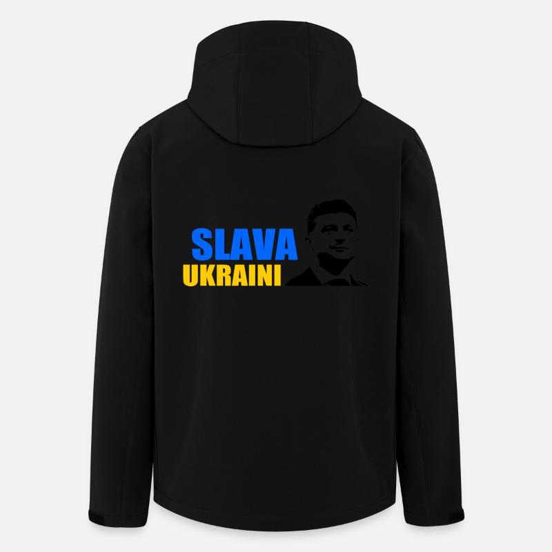 Slava ukraini - Men’s Recycled Softshell Jacket by Stanley/Stella - black