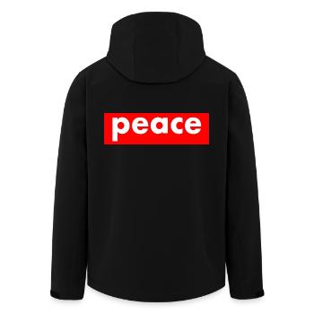 Peace - Recycelte Männer Softshell-Jacke von Stanley/Stella - Schwarz - Hinten - AI Model Male 185 light (185cm)