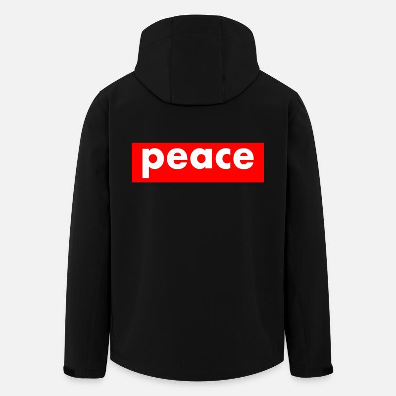 Peace - Veste softshell homme en polyester recyclé Stanley/Stella - noir