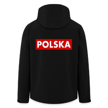 Polen - Recycelte Männer Softshell-Jacke von Stanley/Stella - Schwarz - Hinten - AI Model Male 185 light (185cm)