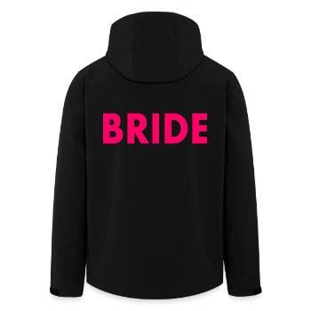Bride - Recycelte Männer Softshell-Jacke von Stanley/Stella - Schwarz - Hinten - AI Model Male 185 light (185cm)
