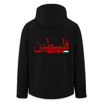 Palestina فلسطين - Men’s Recycled Softshell Jacket by Stanley/Stella - black - Back - AI Model Male 185 light (185cm)