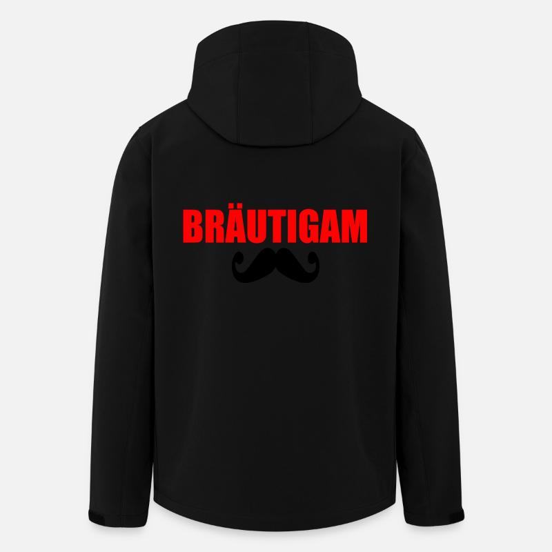 Bräutigam - Recycelte Männer Softshell-Jacke von Stanley/Stella - Schwarz
