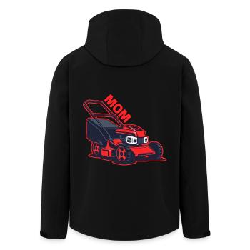 Tondeuse à gazon mère maman protège l’enfant - Veste softshell homme en polyester recyclé Stanley/Stella - noir - Dos - AI Model Male 185 light (185cm)