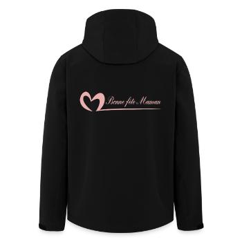 FÊTE DES MÈRES. BONNE FÊTE MAMAN. JE T'AIME MAMAN. - Veste softshell homme en polyester recyclé Stanley/Stella - noir - Dos - AI Model Male 185 light (185cm)