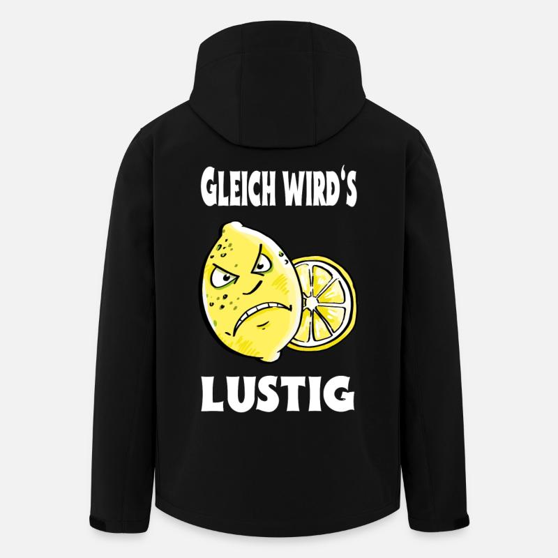 Gleich wird es lustig - Zitrone - Sauer - Recycelte Männer Softshell-Jacke von Stanley/Stella - Schwarz