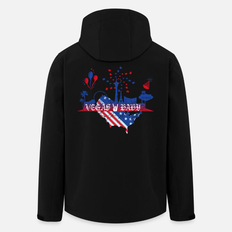 Las Vegas Baby - Recycelte Männer Softshell-Jacke von Stanley/Stella - Schwarz