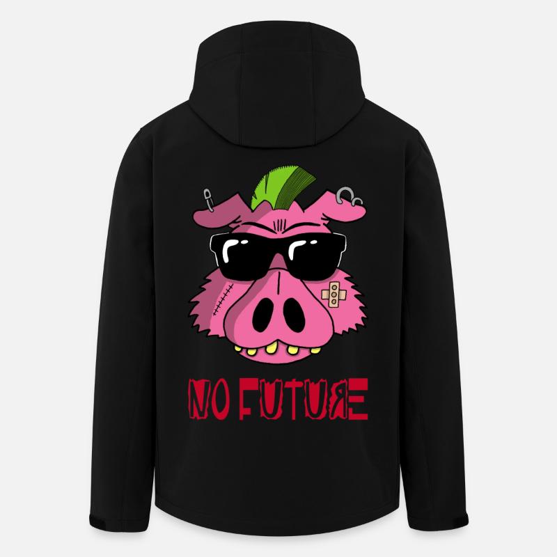 Cochon punk - Veste softshell homme en polyester recyclé Discoverer Stanley/Stella - noir