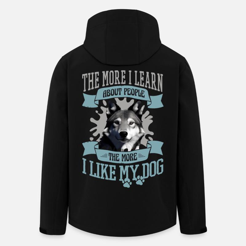 Hunde Bild - Recycelte Männer Softshell-Jacke von Stanley/Stella - Schwarz