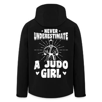Weibliche Judoka - Recycelte Männer Softshell-Jacke von Stanley/Stella - Schwarz - Hinten - AI Model Male 185 light (185cm)