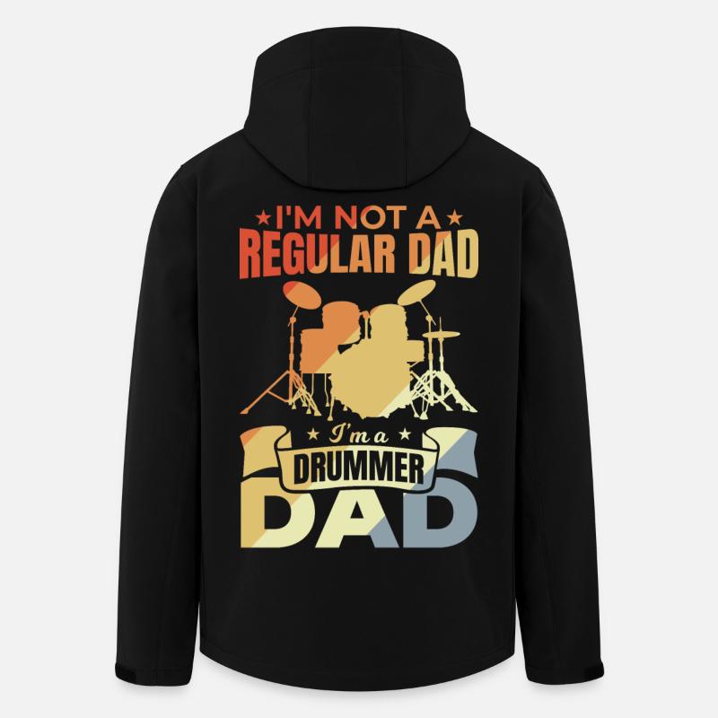 Drummer Papa - Men’s Recycled Softshell Jacket by Stanley/Stella - black