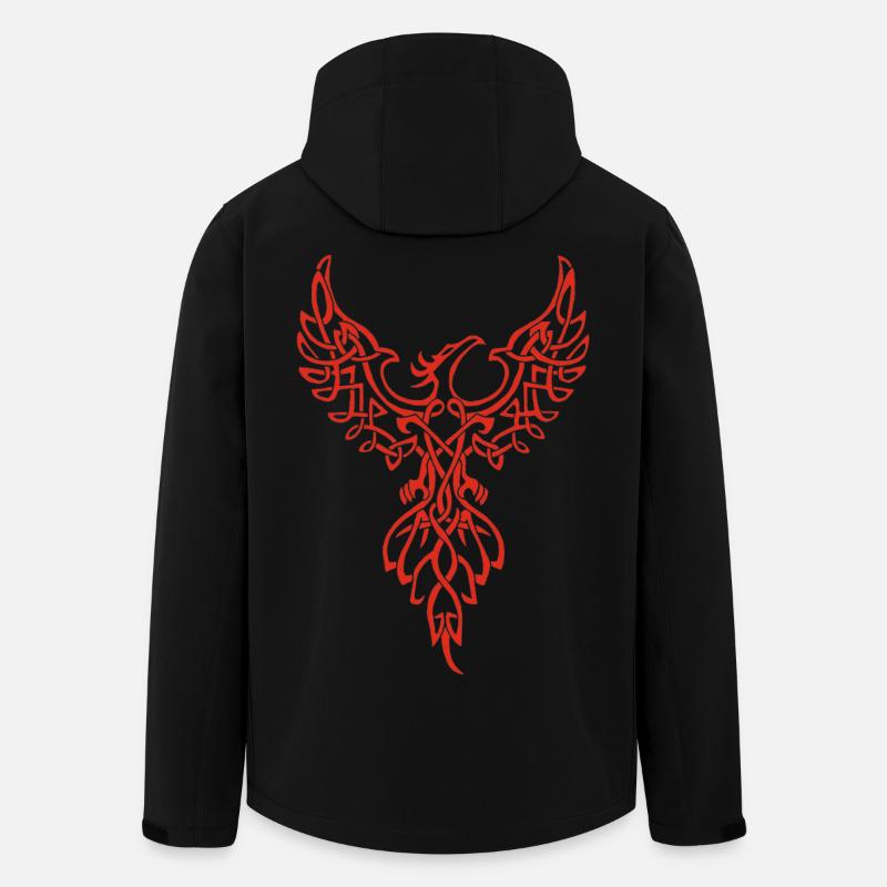 Rotes Phönix-Symbol - Recycelte Männer Softshell-Jacke von Stanley/Stella - Schwarz