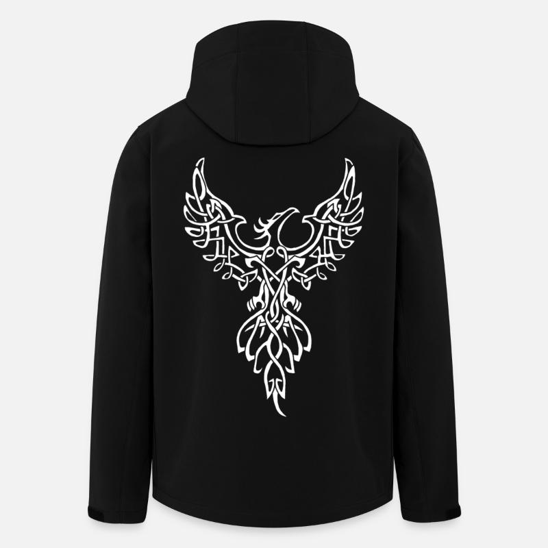 Symbole du phénix blanc - Veste softshell homme en polyester recyclé Stanley/Stella - noir