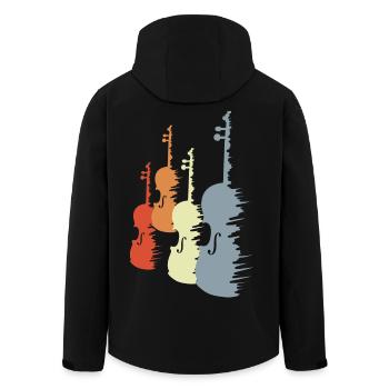 Croquis de violon - Veste softshell homme en polyester recyclé Stanley/Stella - noir - Dos - AI Model Male 185 light (185cm)