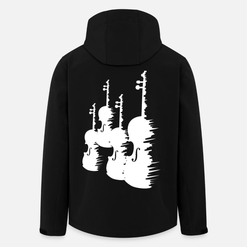 Violins Drawing - Men’s Recycled Softshell Jacket by Stanley/Stella - black