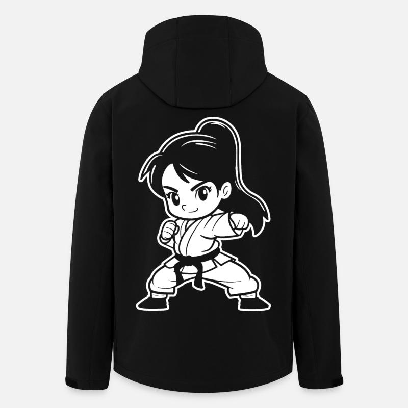 Little Karate Girl Comic - Men’s Recycled Softshell Jacket by Stanley/Stella - black
