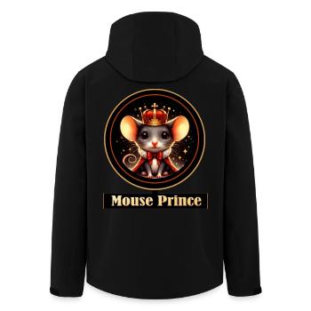 Souris Prince Roi Magie - Veste softshell homme en polyester recyclé Stanley/Stella - noir - Dos - AI Model Male 185 light (185cm)