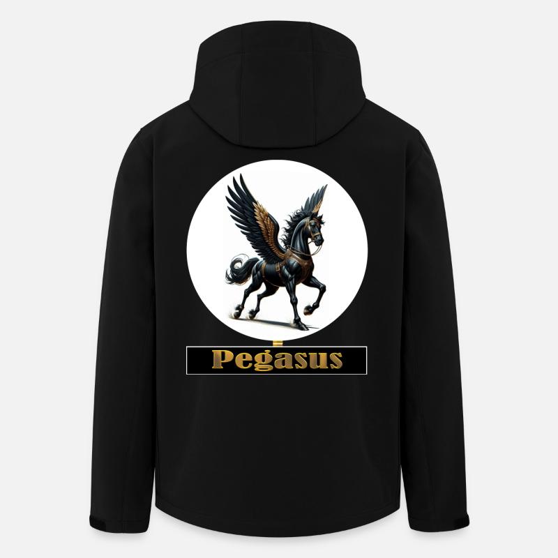 Pégase aux ailes noires - Veste softshell homme en polyester recyclé Stanley/Stella - noir