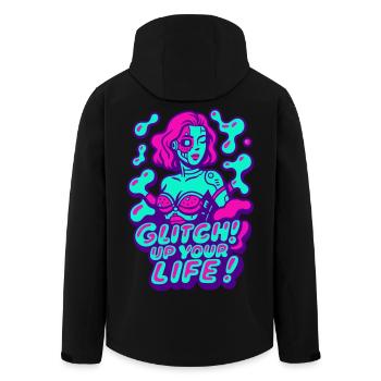Glitch dans votre vie ! Femme Cyborg - Veste softshell homme en polyester recyclé Stanley/Stella - noir - Dos - AI Model Male 185 light (185cm)