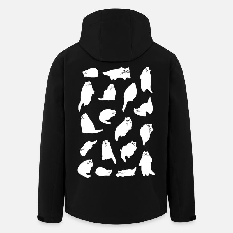ÉNERGIE CHAT BLANC - Veste softshell homme en polyester recyclé Stanley/Stella - noir