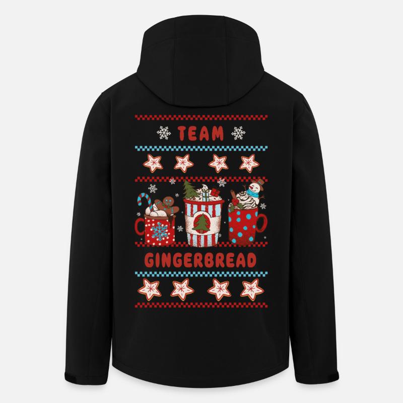 Team Gingerbread - Men’s Recycled Softshell Jacket by Stanley/Stella - black