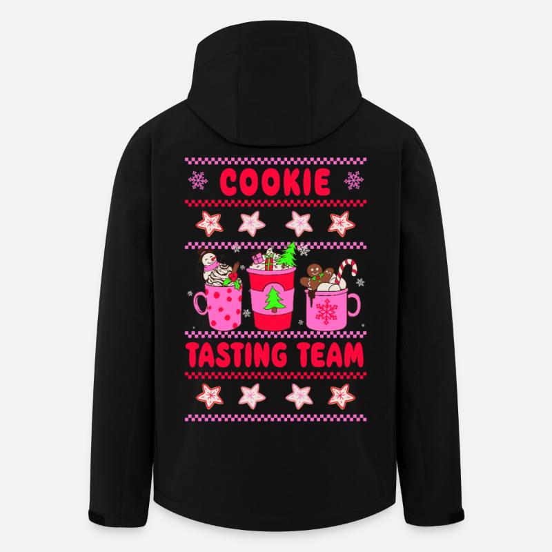 Cookie Tasting Team - Weihnachten neon pink - Recycelte Männer Softshell-Jacke von Stanley/Stella - Schwarz