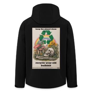 Recycle it! - Recycelte Männer Softshell-Jacke von Stanley/Stella - Schwarz - Hinten - AI Model Male 185 light (185cm)