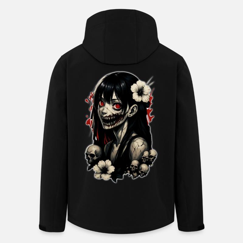 Horror Anime Girl - Recycelte Männer Softshell-Jacke von Stanley/Stella - Schwarz