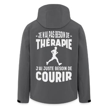 Pas Besoin de Thérapie J’ai Besoin de Courir - Veste softshell homme en polyester recyclé Stanley/Stella - noir - Dos - AI Model Male 185 light (185cm)