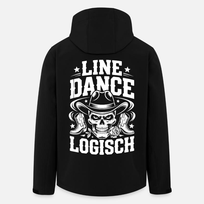 Line Dance Skull Cowboy - Men’s Recycled Softshell Jacket by Stanley/Stella - black