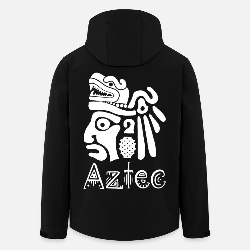 Aztec Warrior (White) - Men’s Recycled Softshell Jacket by Stanley/Stella - black