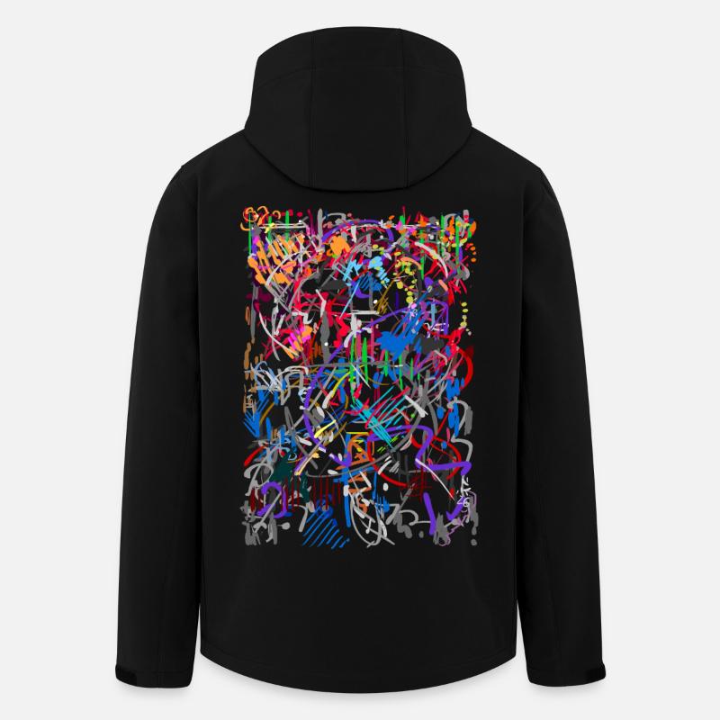 Abstrait - Veste softshell homme en polyester recyclé Stanley/Stella - noir