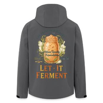 Sauerteigbrot-Backer Lass es fermentieren. - Recycelte Männer Softshell-Jacke von Stanley/Stella - Schwarz - Hinten - AI Model Male 185 light (185cm)