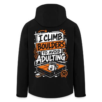 Grimpez des blocs : évitez l’adulte - Veste softshell homme en polyester recyclé Stanley/Stella - noir - Dos - AI Model Male 185 light (185cm)