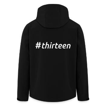 Hashtag Treize Cool 13 ans 13e anniversaire - Veste softshell homme en polyester recyclé Stanley/Stella - noir - Dos - AI Model Male 185 light (185cm)