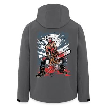 TRONCONNEUSE KILLER - Halloween cadeau Horreur - Veste softshell homme en polyester recyclé Stanley/Stella - noir - Dos - AI Model Male 185 light (185cm)