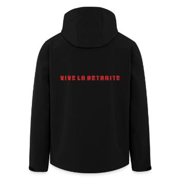 RETIREMENT. HAPPY RETIREMENT. HAPPY RETIREMENT - Men’s Recycled Softshell Jacket by Stanley/Stella - black - Back - AI Model Male 185 light (185cm)