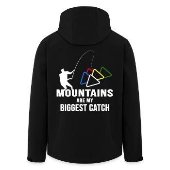 Bergfex Mountaineer Randonnée alpiniste en montagne - Veste softshell homme en polyester recyclé Stanley/Stella - noir - Dos - AI Model Male 185 light (185cm)
