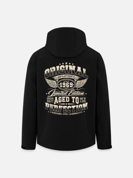 Jahrgang 1969 Vintage Retro Geburtstag Geschenk - Recycelte Männer Softshell-Jacke von Stanley/Stella - Schwarz