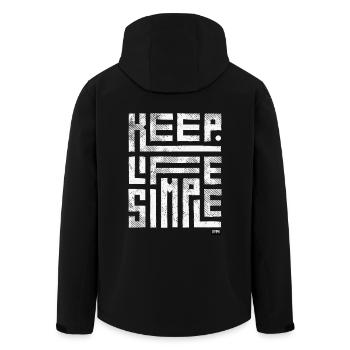 Keep Life Simple - Keep it vyph - Recycelte Männer Softshell-Jacke von Stanley/Stella - Schwarz - Hinten - AI Model Male 185 light (185cm)
