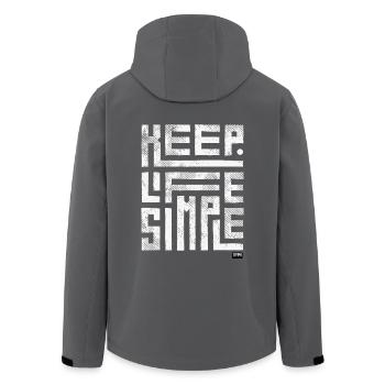 Keep Life Simple - Keep it vyph - Recycelte Männer Softshell-Jacke von Stanley/Stella - Anthrazit - Hinten - AI Model Male 185 light (185cm)