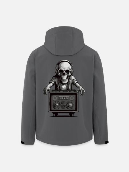 Skull Musician - Men’s Recycled Softshell Jacket by Stanley/Stella - black