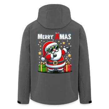 Christmas Santa Claus Dabbing Gift Funny - Men’s Recycled Softshell Jacket by Stanley/Stella - black - Back - AI Model Male 185 light (185cm)