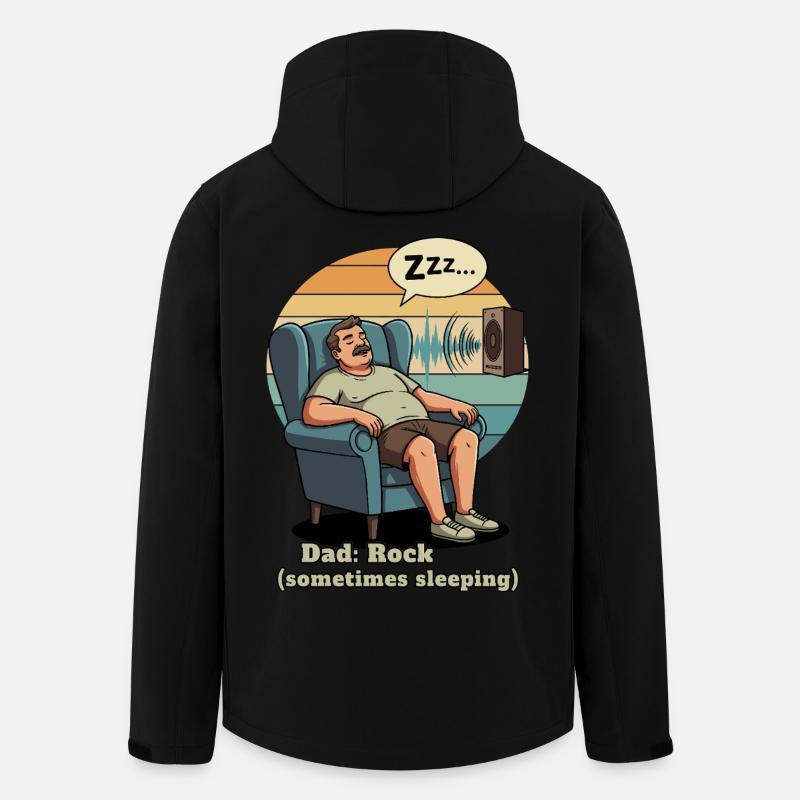 Dad: Rock - Men’s Recycled Softshell Jacket by Stanley/Stella - black