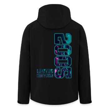 2005 Jahrgang Limited Edition - Recycelte Männer Softshell-Jacke von Stanley/Stella - Schwarz - Hinten - AI Model Male 185 light (185cm)