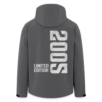 2005 Jahrgang Limited Edition - Recycelte Männer Softshell-Jacke von Stanley/Stella - Schwarz - Hinten - AI Model Male 185 light (185cm)