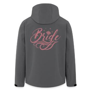 Braut passende Verlobung Brautdusche Hochzeit - Recycelte Männer Softshell-Jacke von Stanley/Stella - Schwarz - Hinten - AI Model Male 185 light (185cm)